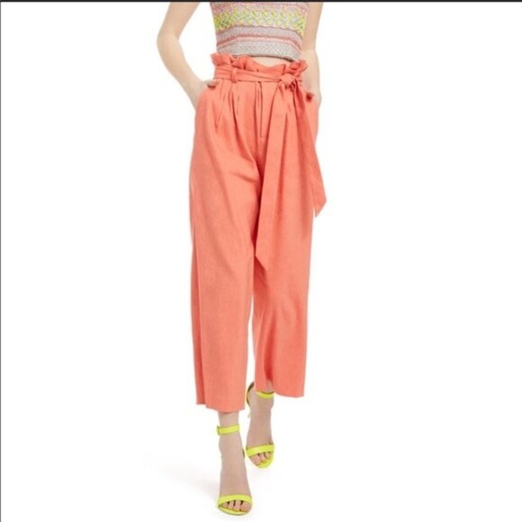 Alice Olivia Farrel Paper Bag Pant 6 - Picture 1 of 9